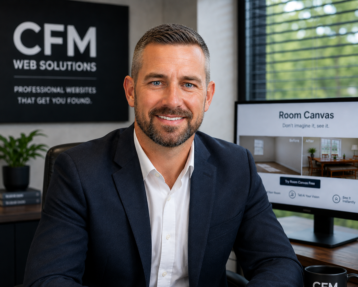 Owner of CFM Web Solutions at his Milledgeville, Georgia office